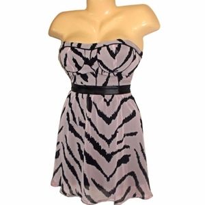 Wet Seal pink and black tiger strip dress